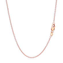 Load image into Gallery viewer, 14k Rose Gold Round Cable Link Chain (1.25 mm)