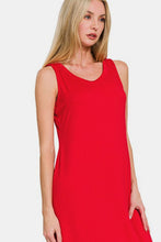 Load image into Gallery viewer, Scoop Neck Wide Strap Tank Dress For Women β Simple, Versatile, Flattering Fit with Comfortable Wide Straps and Feminine Scoop Neckline
