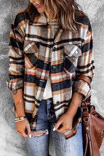 Load image into Gallery viewer, Classic Plaid Button Front Shirt Jacket with Breast Pockets Casual & Minimalist Outerwear