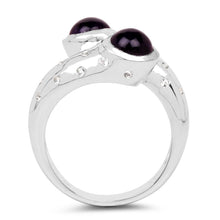 Load image into Gallery viewer, 2.31 Carat Genuine Amethyst and White Topaz .925 Sterling Silver Ring