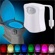 Load image into Gallery viewer, 8-Color LED Sensor Motion-Activated Bathroom Toilet Light