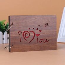 Load image into Gallery viewer, 8 Inch Wood Cover Albums Handmade Pasted Photo Album Personalized Baby Lovers DIY Photo Albums Birthday Gift Family Scrapbook Albums Family Anniversary Gift For Couple