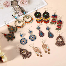 Load image into Gallery viewer, 8-Pairs: Bohemian Hollow Retro Dangle Earrings