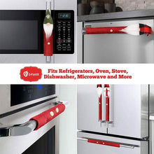Load image into Gallery viewer, 8-Piece: Gnome Christmas Refrigerator Handle Covers Set