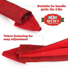 Load image into Gallery viewer, 8-Piece: Gnome Christmas Refrigerator Handle Covers Set