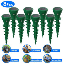 Load image into Gallery viewer, 8-Pieces: Solar Powered Repellent Waterproof Solar Vibration Stake