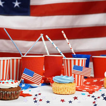 Load image into Gallery viewer, 8 Strands Patriotic Star Streamers Banner Garland