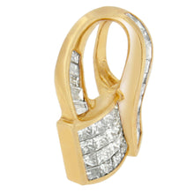 Load image into Gallery viewer, 14k Yellow Gold 2.0 Cttw Princess and Baguette-cut Diamond Art Deco Inspired Pendant Necklace (G-H Color, VS1-VS2 Clarity) - 18 Inch