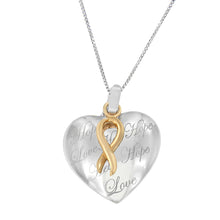 Load image into Gallery viewer, 10K Yellow Gold Over Silver Heart Pendant Necklace