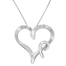 Load image into Gallery viewer, .925 Sterling Silver Heart Shaped Pendant Necklace