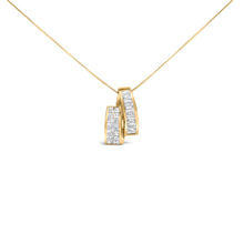Load image into Gallery viewer, 14K Yellow Gold 1 5/8 cttw Princess and Baguette Cut Diamond Fashion Pendant Necklace (G-H, VS2-SI1)