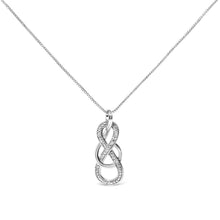 Load image into Gallery viewer, 925 Sterling Silver Diamond Accent Interlocking Infinity Pendant Necklace (H-I Color, I2-I3 Clarity) - 18" Inches