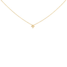 Load image into Gallery viewer, 10K White Gold 1/10 Cttw Bezel Set Solitaire Princess Cut Diamond Kite Shaped Pendent Necklace - 18" Inches