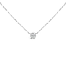 Load image into Gallery viewer, 14K White Gold 1.00 Cttw Bezel Set Round Lab-Grown Diamond Solitaire 18" Pendant Necklace (F-G Color, VS1-VS2 Clarity)