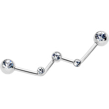 Load image into Gallery viewer, 14G Clear Gem Constellation Style Project Bar 32mm