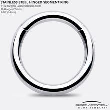 Load image into Gallery viewer, 10G 9/16 316L Surgical Steel Precision Hinged Segment Hoop