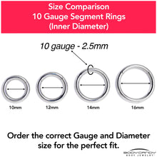 Load image into Gallery viewer, 10G 9/16 316L Surgical Steel Precision Hinged Segment Hoop