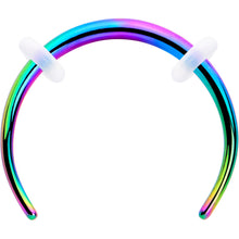 Load image into Gallery viewer, 16G 3/8 Rainbow Pincher Crescent Taper