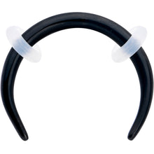 Load image into Gallery viewer, 16G 5/16 Black Pincher Crescent Taper