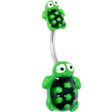 Load image into Gallery viewer, Texture Turtles Double Mount Belly Ring