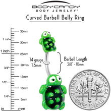 Load image into Gallery viewer, Texture Turtles Double Mount Belly Ring
