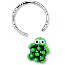 Load image into Gallery viewer, 16G 3/8 Texture Turtle BCR Captive Ring