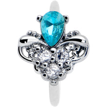 Load image into Gallery viewer, 20G 5/16 Blue Gem Style Simplicity Nose Hoop