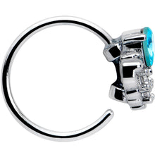 Load image into Gallery viewer, 20G 5/16 Blue Gem Style Simplicity Nose Hoop