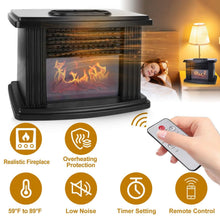 Load image into Gallery viewer, 800W Artificial Flame Stove Electric Fireplace Heater