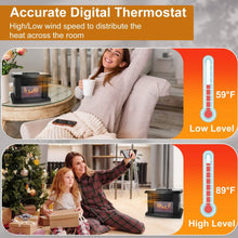 Load image into Gallery viewer, 800W Artificial Flame Stove Electric Fireplace Heater