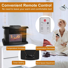 Load image into Gallery viewer, 800W Artificial Flame Stove Electric Fireplace Heater