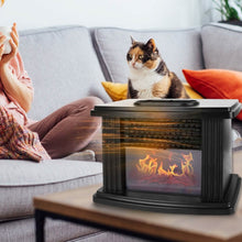 Load image into Gallery viewer, 800W Artificial Flame Stove Electric Fireplace Heater