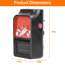 Load image into Gallery viewer, 800w Plug-In Space Heater Wall Outlet with 360° Rotatable Plug