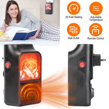 Load image into Gallery viewer, 800w Plug-In Space Heater Wall Outlet with 360° Rotatable Plug