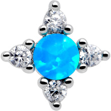 Load image into Gallery viewer, 16G 5/16 Blue Synthetic Opal Rhombus Star Flatback Stud