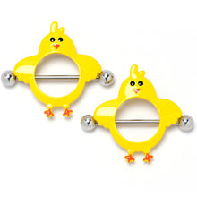 Load image into Gallery viewer, 14G 9/16 Little Yellow Chicks Nipple Shield Set