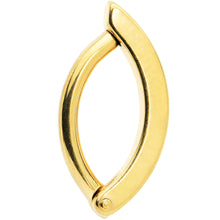 Load image into Gallery viewer, Gold Tone Smooth Simple Style Hinged Hoop Belly