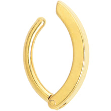 Load image into Gallery viewer, Gold Tone Smooth Simple Style Hinged Hoop Belly