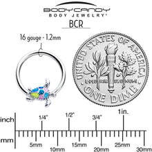 Load image into Gallery viewer, 16G 3/8 Glitter Turtle BCR Captive Ring