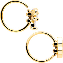 Load image into Gallery viewer, 20G 5/16 Clear CZ Gem Gold Tone Bee Hive Luv Nose Hoop Set of 2