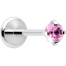 Load image into Gallery viewer, 2.5mm Gem Flat Back Earring Threadless Push In Stud 20G