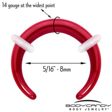Load image into Gallery viewer, Stainless Steel Crescent Pincher Septum Ring - 14G and 16G