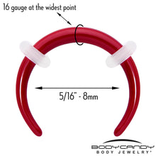 Load image into Gallery viewer, Stainless Steel Crescent Pincher Septum Ring - 14G and 16G
