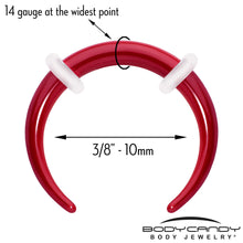 Load image into Gallery viewer, Stainless Steel Crescent Pincher Septum Ring - 14G and 16G