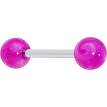 Load image into Gallery viewer, Color Acrylic Ball Tongue Ring Surgical Steel Barbell