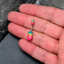 Load image into Gallery viewer, Hot Tropical Pineapple Double Mount Belly Ring