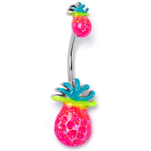 Load image into Gallery viewer, Hot Tropical Pineapple Double Mount Belly Ring