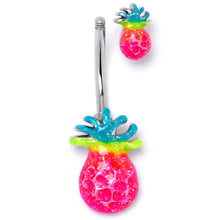 Load image into Gallery viewer, Hot Tropical Pineapple Double Mount Belly Ring