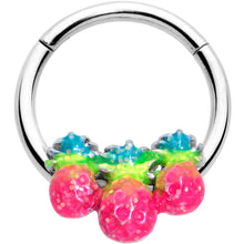 Load image into Gallery viewer, 16G 3/8 Hot Tropical Pineapples Hinged Segment Ring