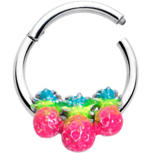 Load image into Gallery viewer, 16G 3/8 Hot Tropical Pineapples Hinged Segment Ring